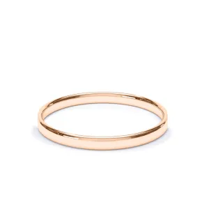 - Oval Profile Plain Wedding Ring 18k Rose Gold