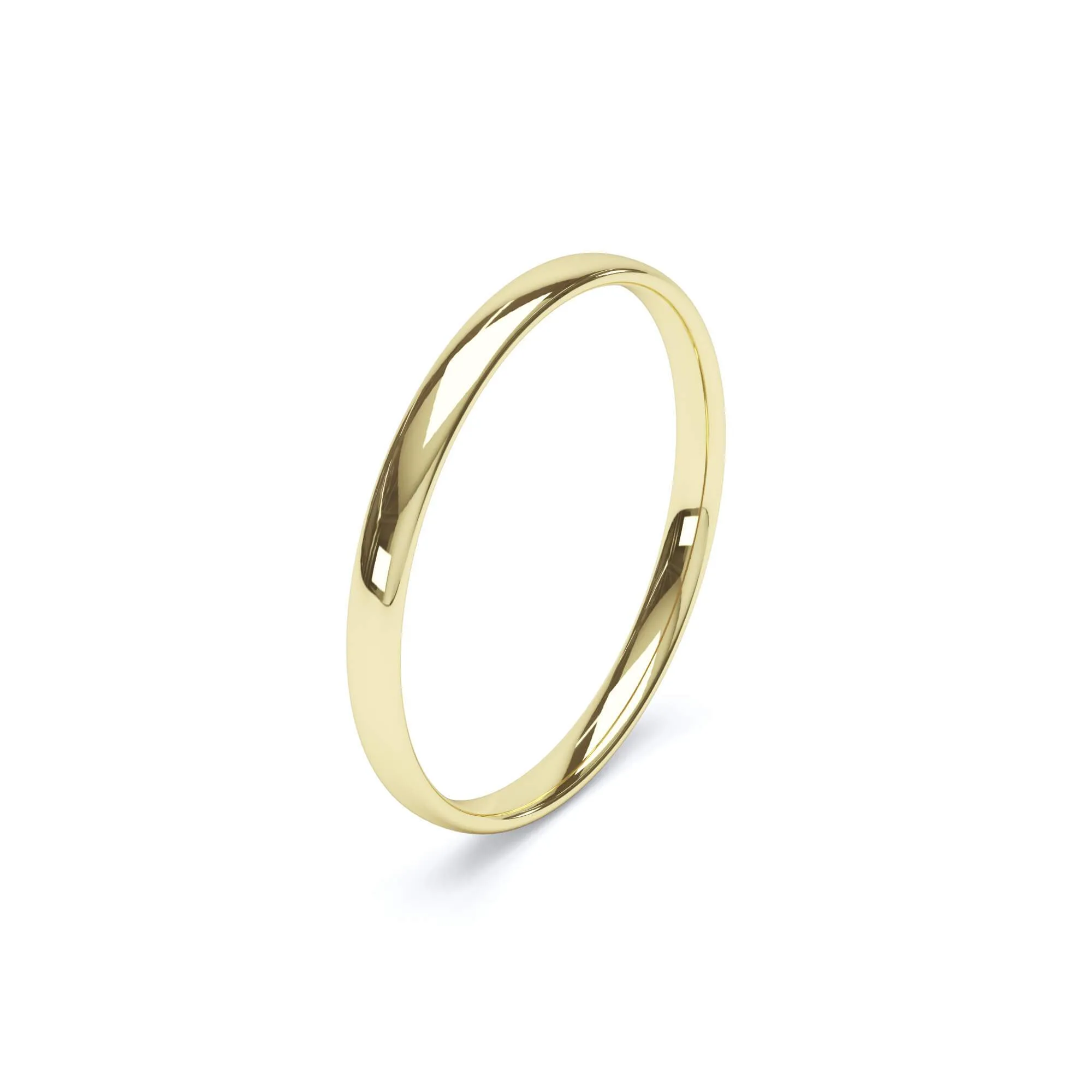 - Regular Court Profile Plain Wedding Ring 9k Yellow Gold