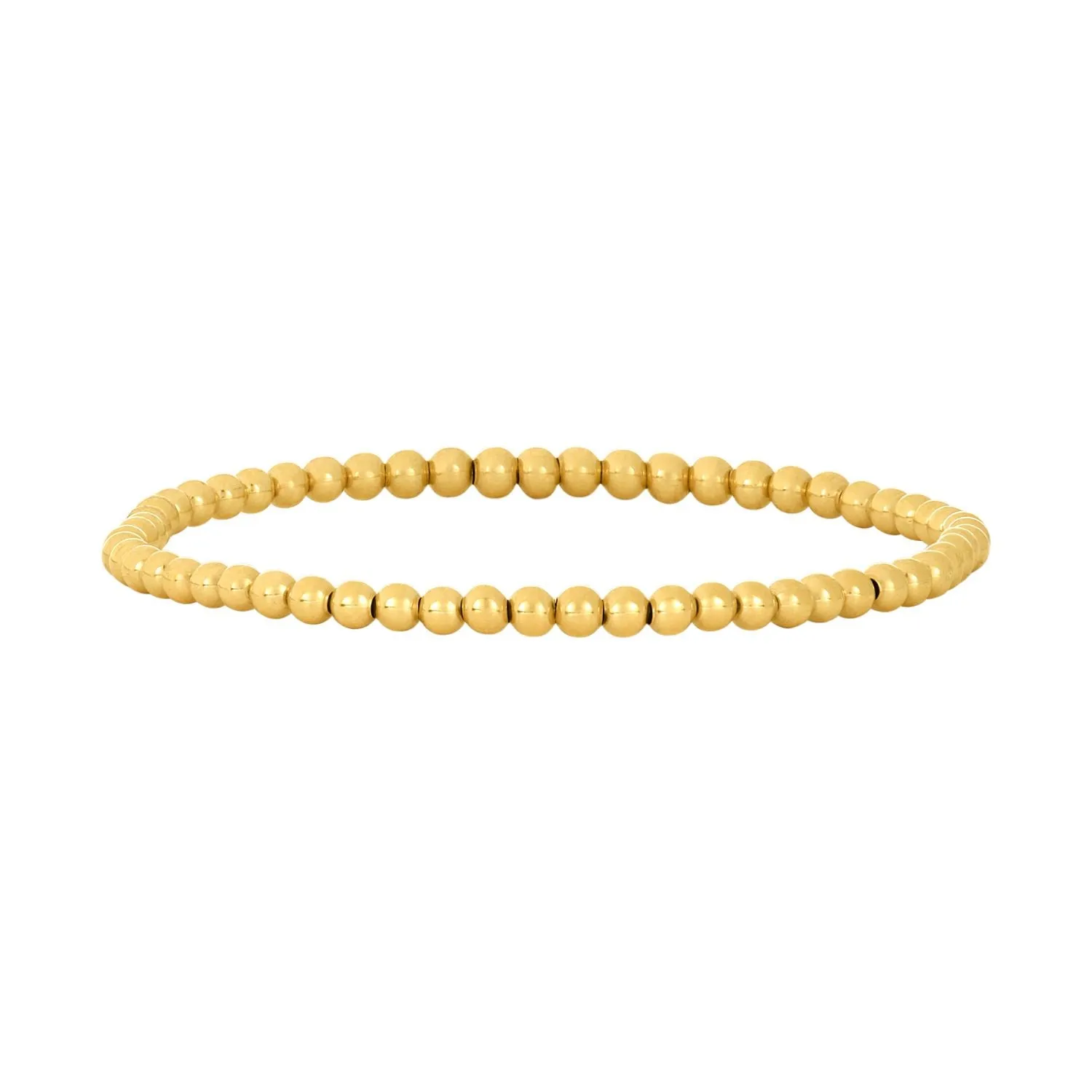 14K Gold Filled 3mm 6.50" Stretch Bead Bracelet