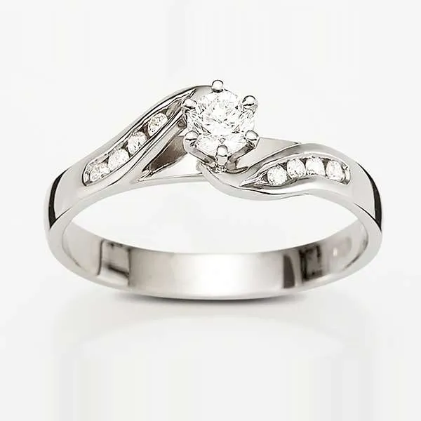 18CT WHITE GOLD 0.35CT DIAMOND ENGAGEMENT RING