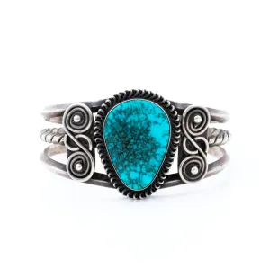 1940s Lone Mountain Turquoise Cuff