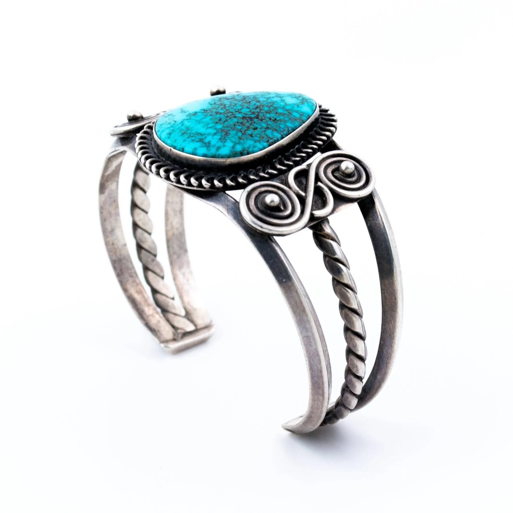 1940s Lone Mountain Turquoise Cuff