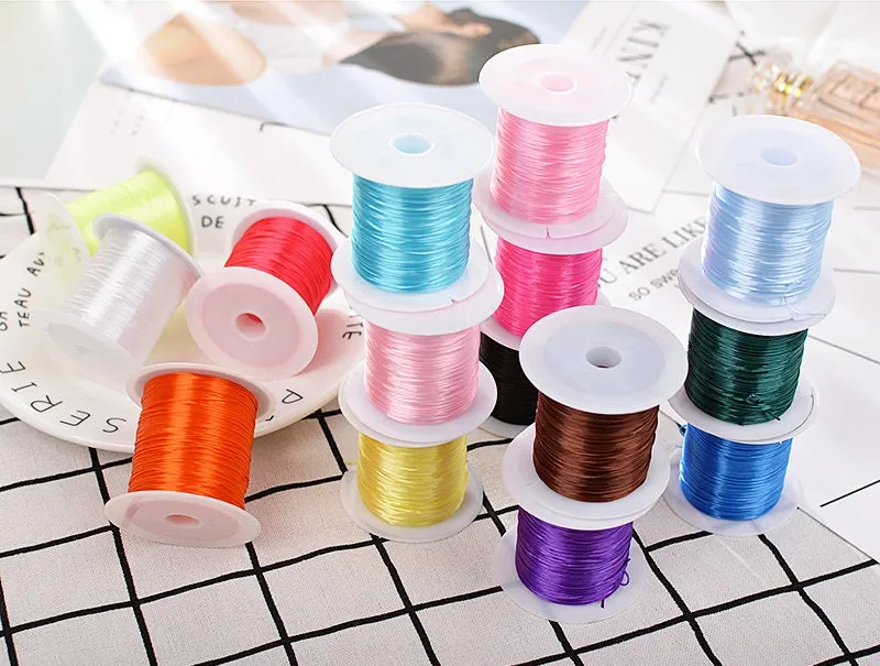 1mm Stretch Elastic Beading Cord String Magic Multi-Color Strong Nylon Rope Thread Wire 10m Roll Spool Bracelet Necklace DIY Jewelry Making