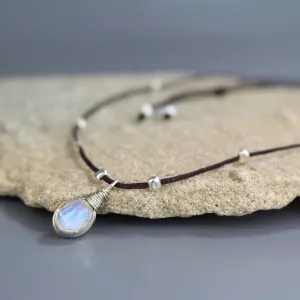 Adjustable Moonstone Choker Necklace