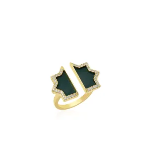 Andalus Edge Green Onyx Ring