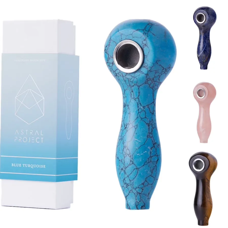 Astral Project Gemstone Spoon Pipe (8 styles)