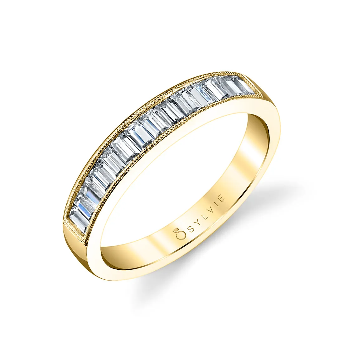 Baguette Wedding Band 14k Gold Yellow