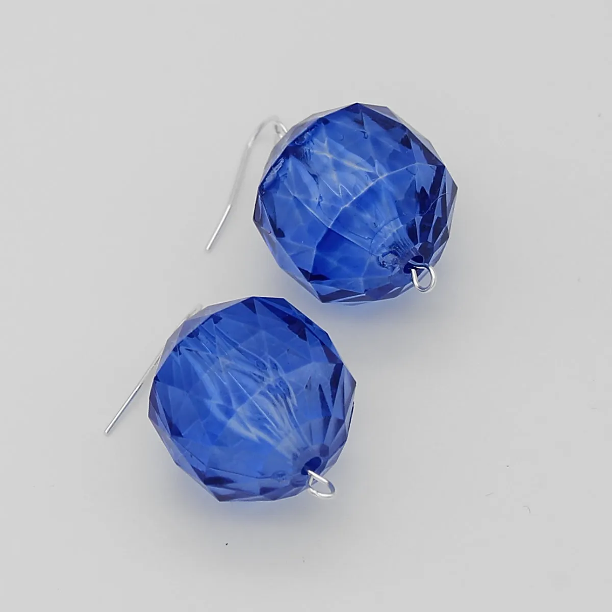 Blue Dimensional Earrings