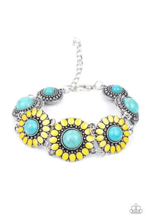 Bodaciously Badlands - Yellow Bracelet - Paparazzi Accessories