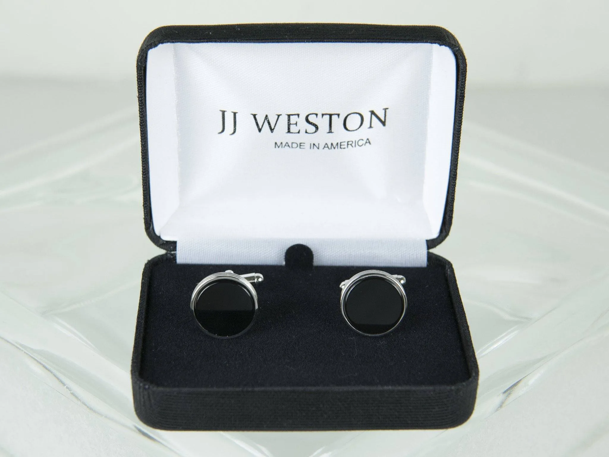 Boy's Cuff Links 11532 Silver/Black