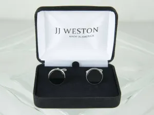 Boy's Cuff Links 11532 Silver/Black