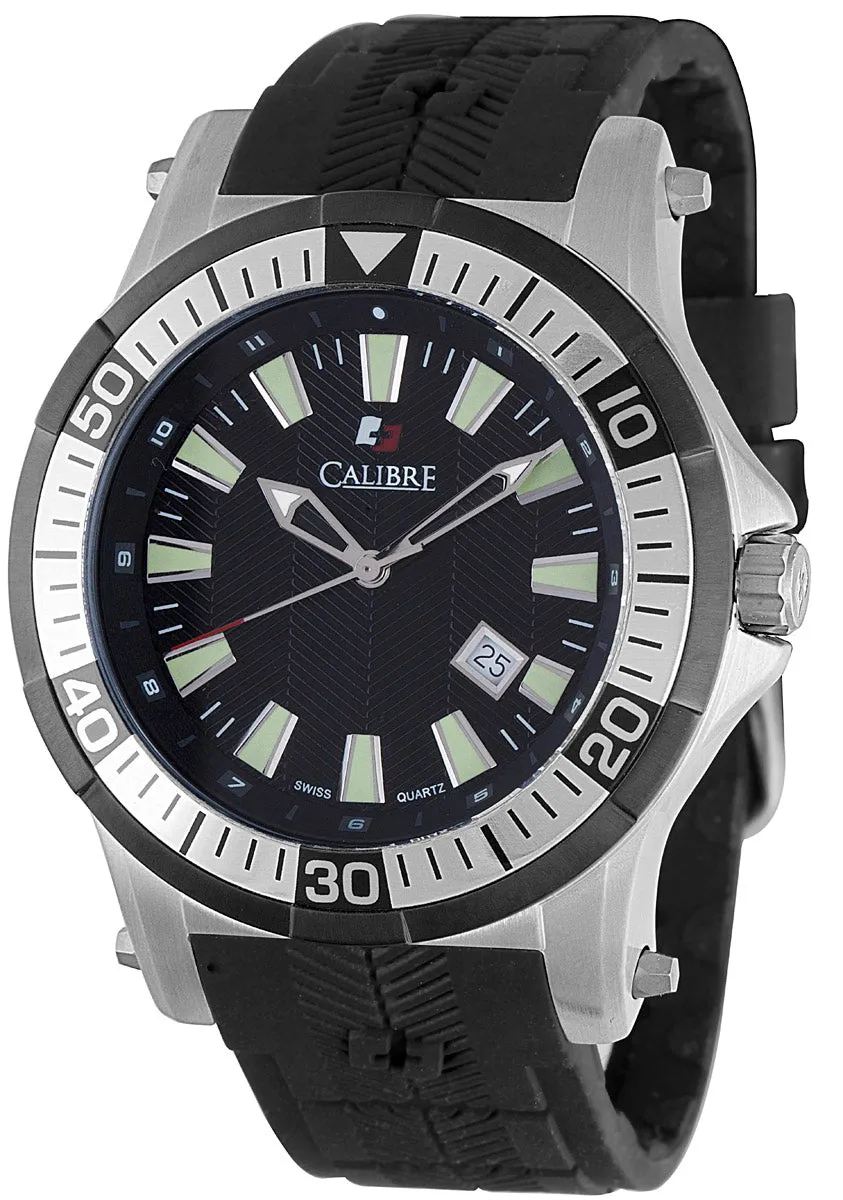 Calibre Men's Hawk Date 45mm Quartz Watch SC-4H1-04-007