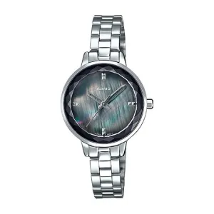 Casio Ladies' Analog Silver Stainless Steel Band Watch LTPE162D-1A LTP-E162D-1A