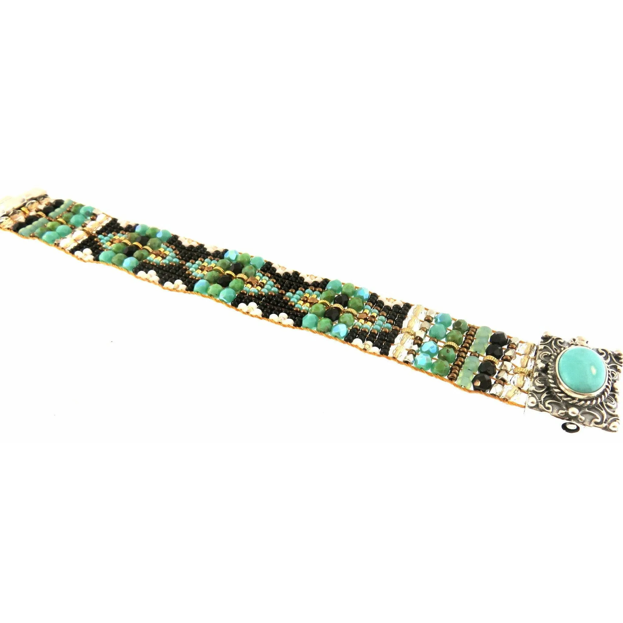 Chili Rose  Lydia Tri Aqua Crowns " Bracelet