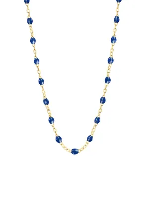 Classic Gigi Lapis Resin Yellow Gold Necklace