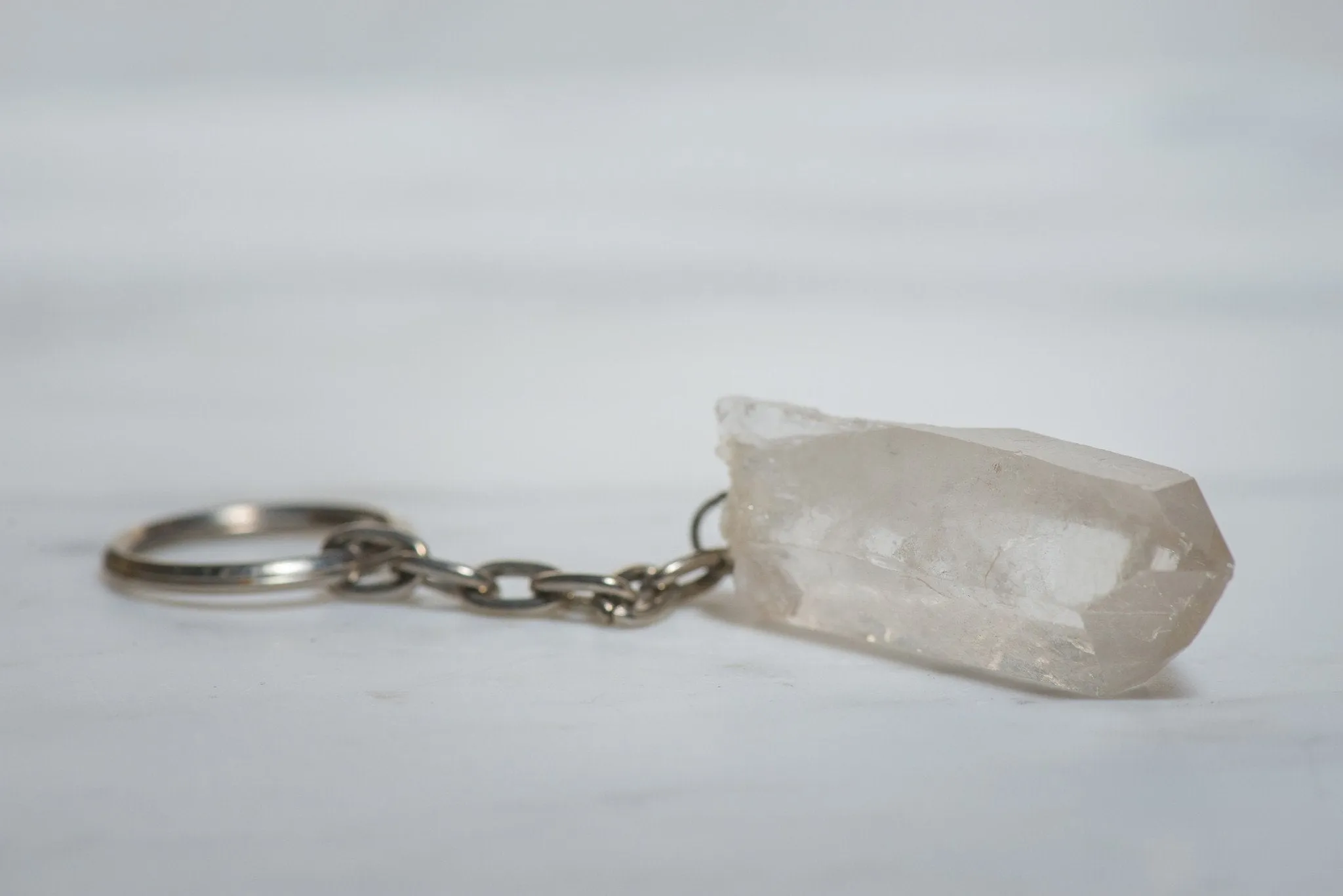 Clear Quartz Keychain