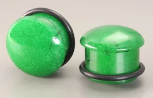 Deep Green Stone Plug — Price Per 1