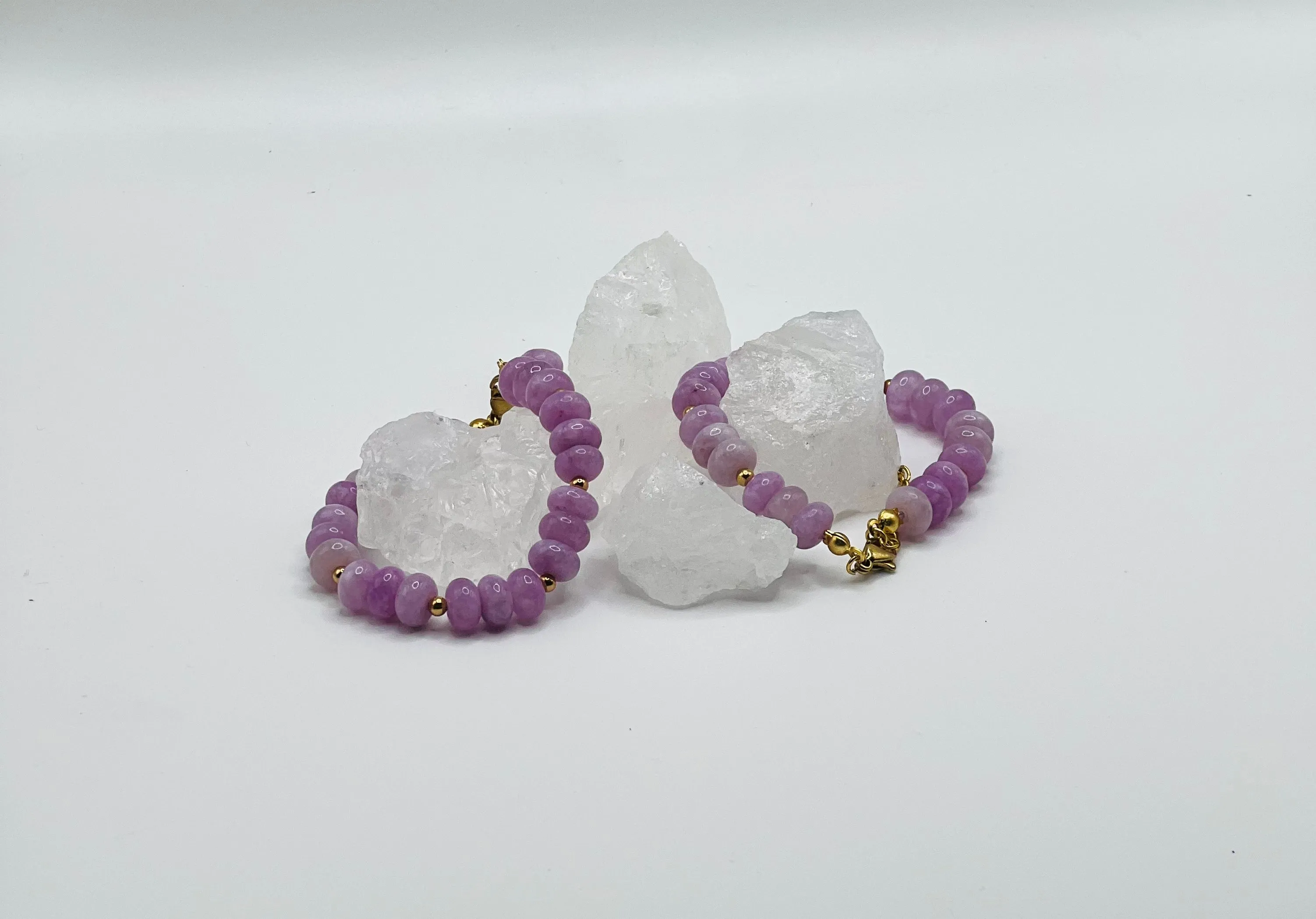 Delicate Angelite Beaded Energy Bracelets