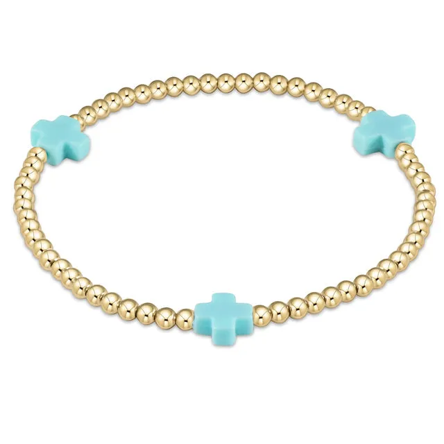 egirl Signature Cross Bracelet-EGBSCG2 : turquoise