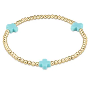 egirl Signature Cross Bracelet-EGBSCG2 : turquoise