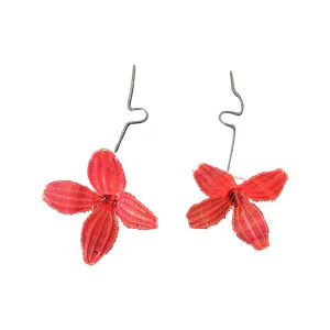 Flor Red Earrings