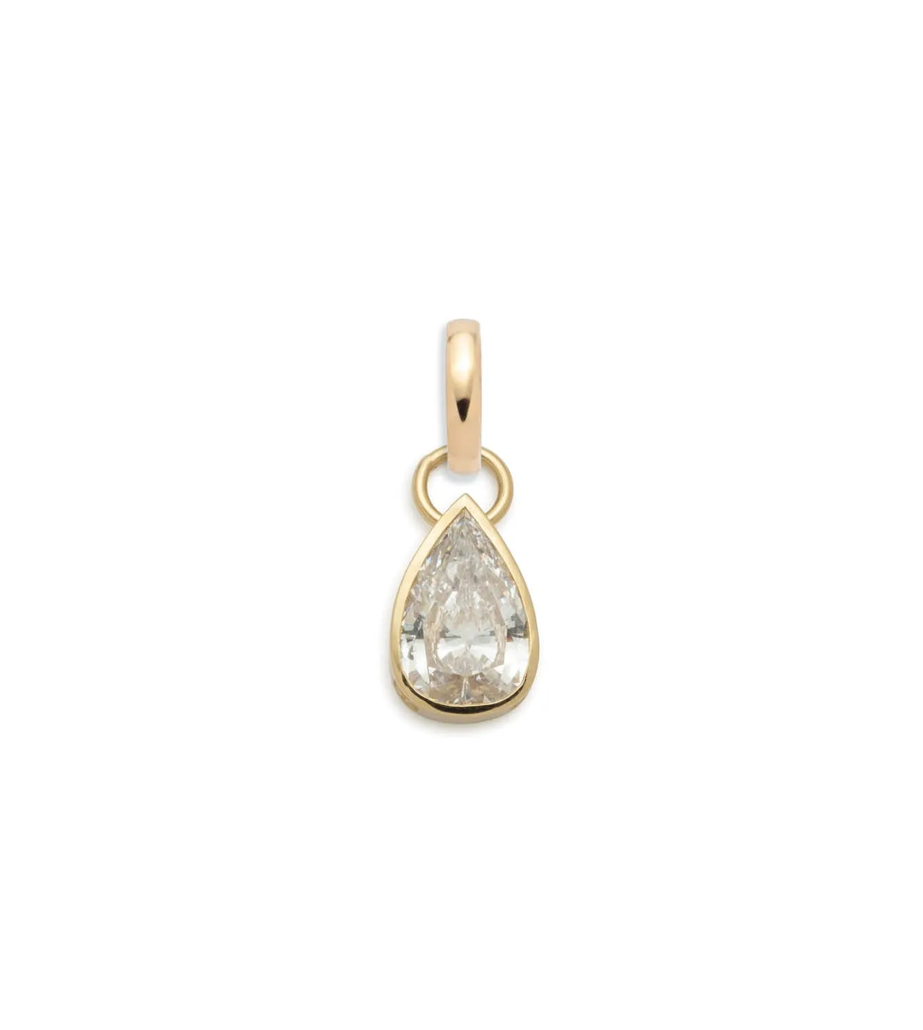 Forever & Always a Pair - Love : 2ct Diamond Pear Pendant with Oval Push Gate