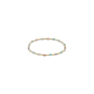 Gemstone Gold Sincerity Pattern 3mm Bead Bracelet - Hot Mess