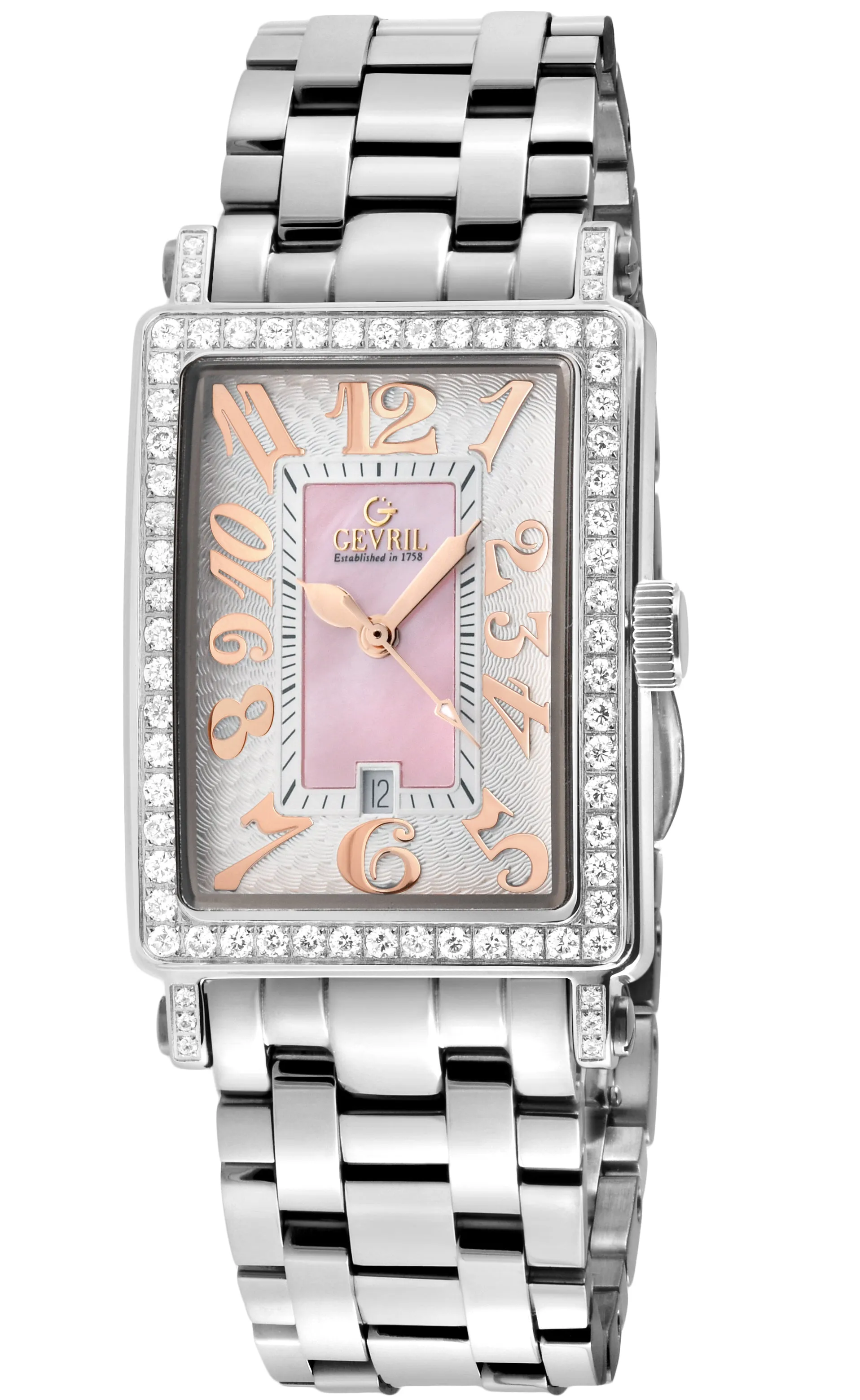 Gevril Women's Avenue of Americas Mini Diamond 32mm Quartz Watch 7245RLB