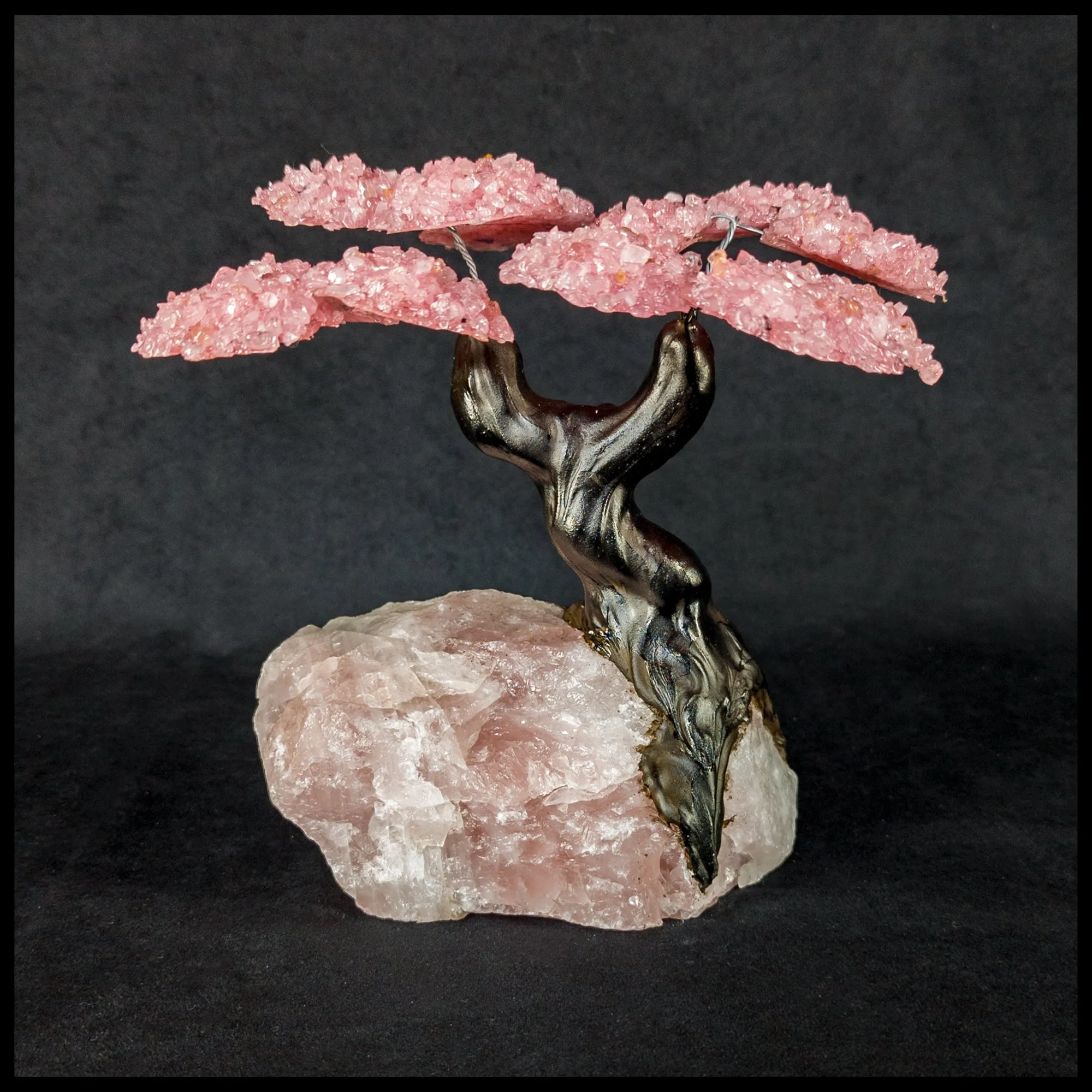 GSTsz5 Gemstone Tree - Rose Quartz