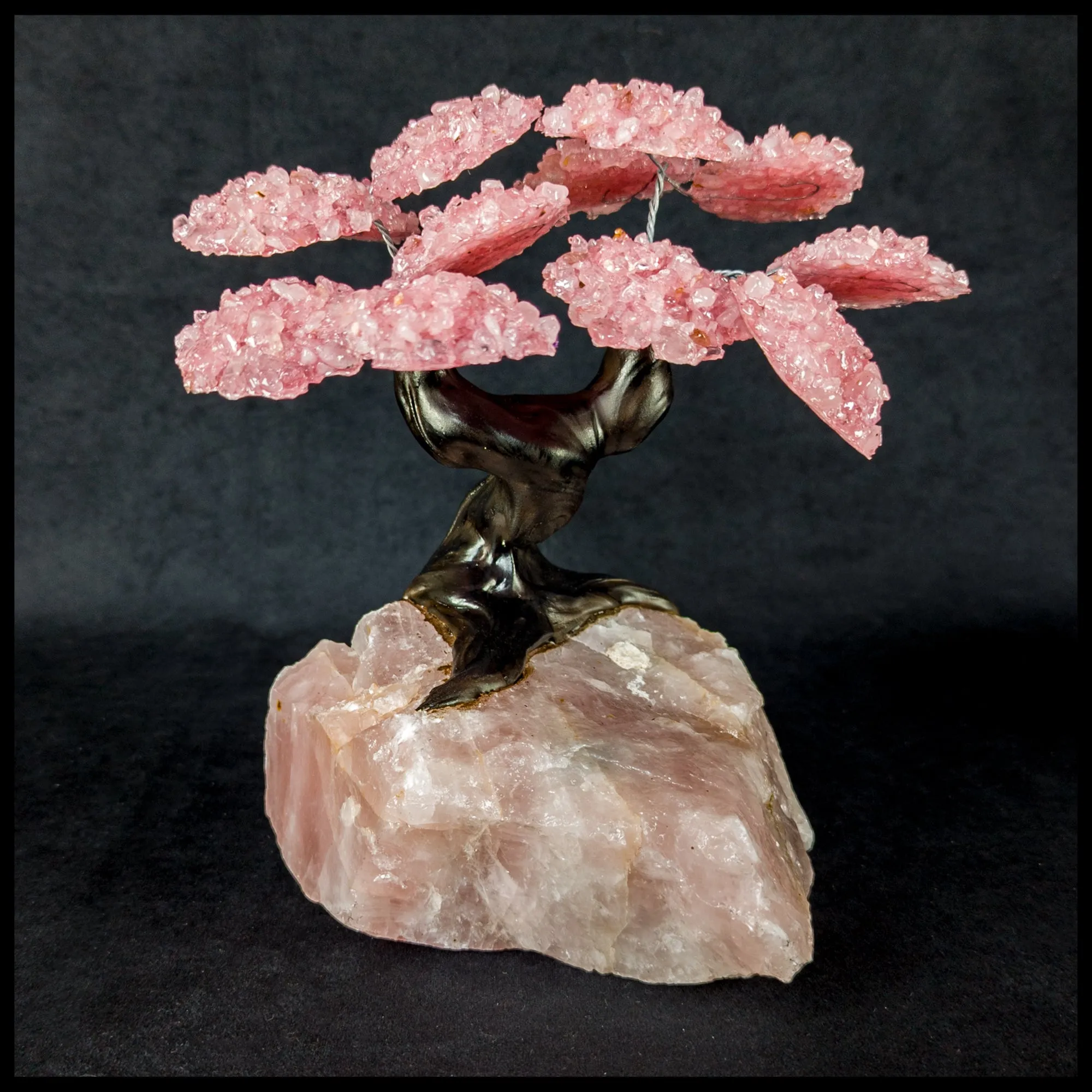 GSTsz5 Gemstone Tree - Rose Quartz