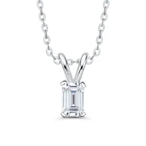 IGI Certified 2.76 ct. G - VVS2 Emerald Cut Lab Grown Diamond Solitaire Pendant Necklace in 14K Gold