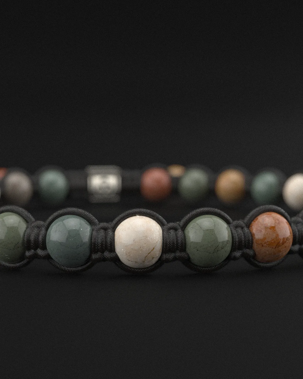 Indian Agate Bracelet 6mm | Knot