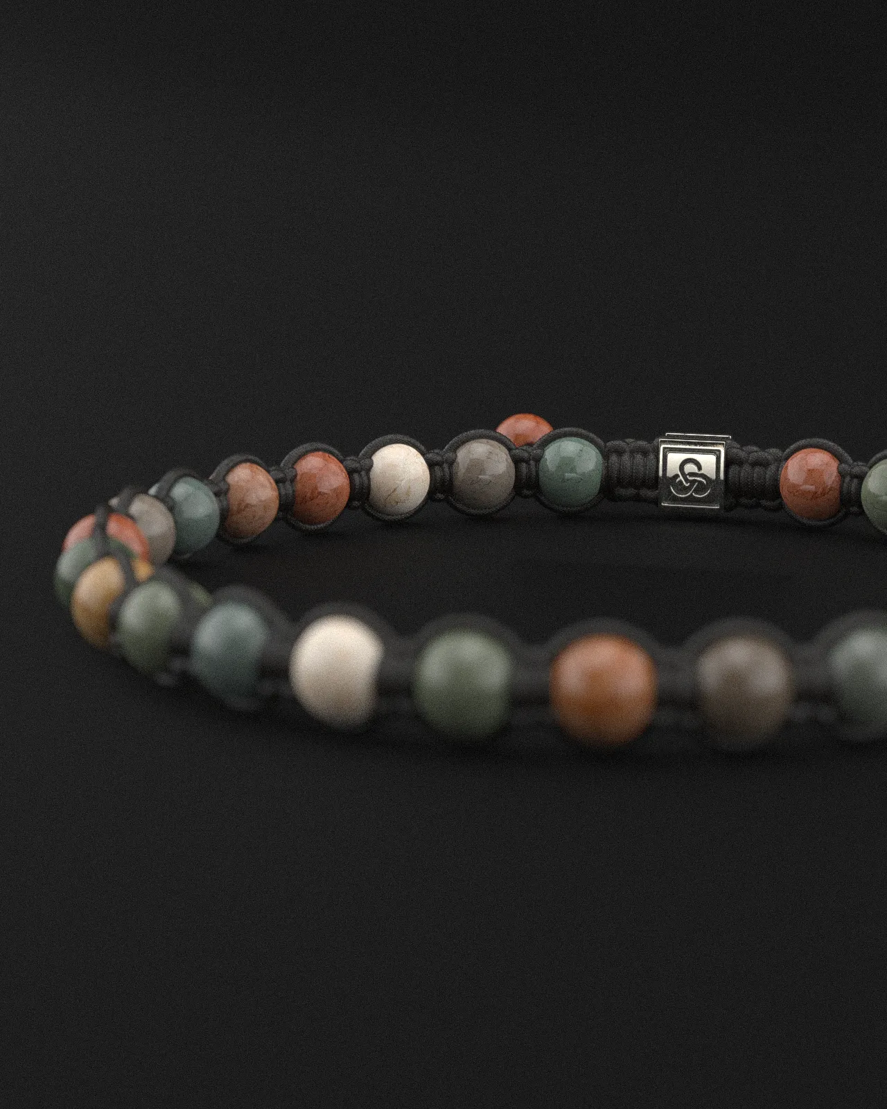 Indian Agate Bracelet 6mm | Knot