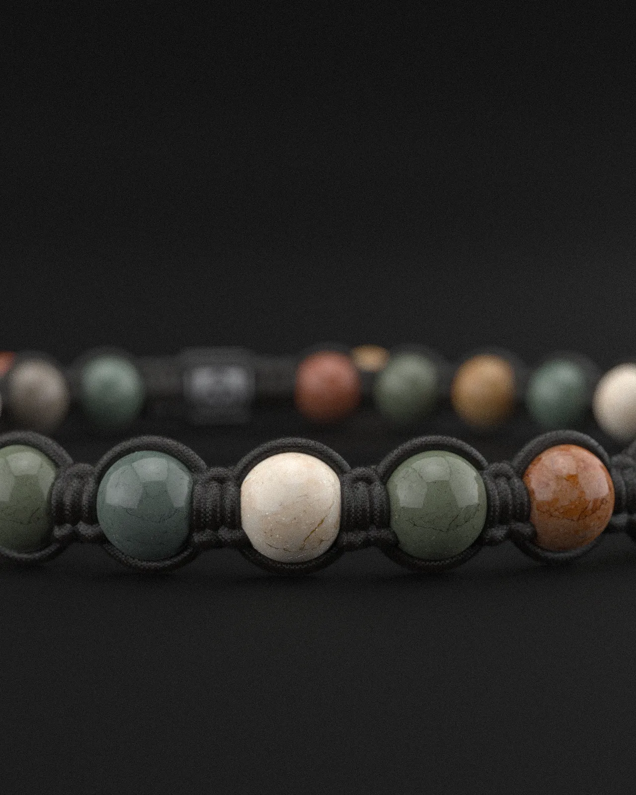 Indian Agate Bracelet 6mm | Knot