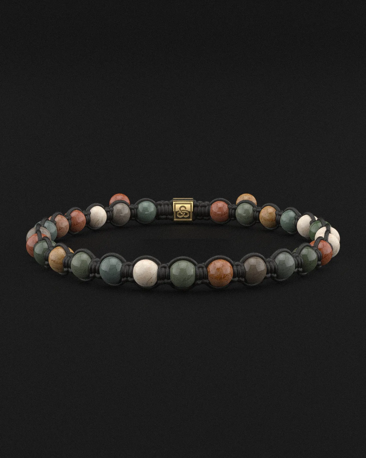 Indian Agate Bracelet 6mm | Knot