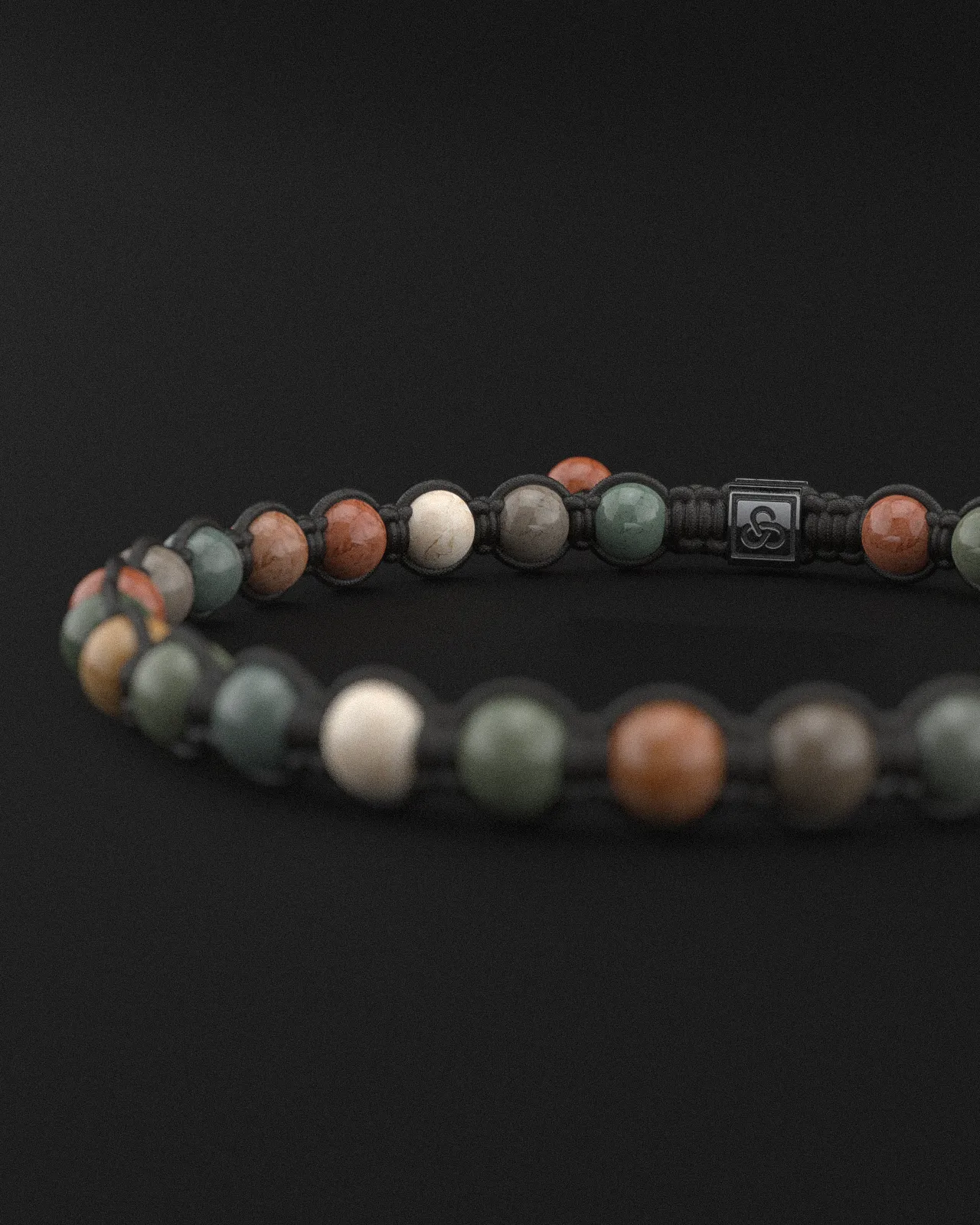 Indian Agate Bracelet 6mm | Knot