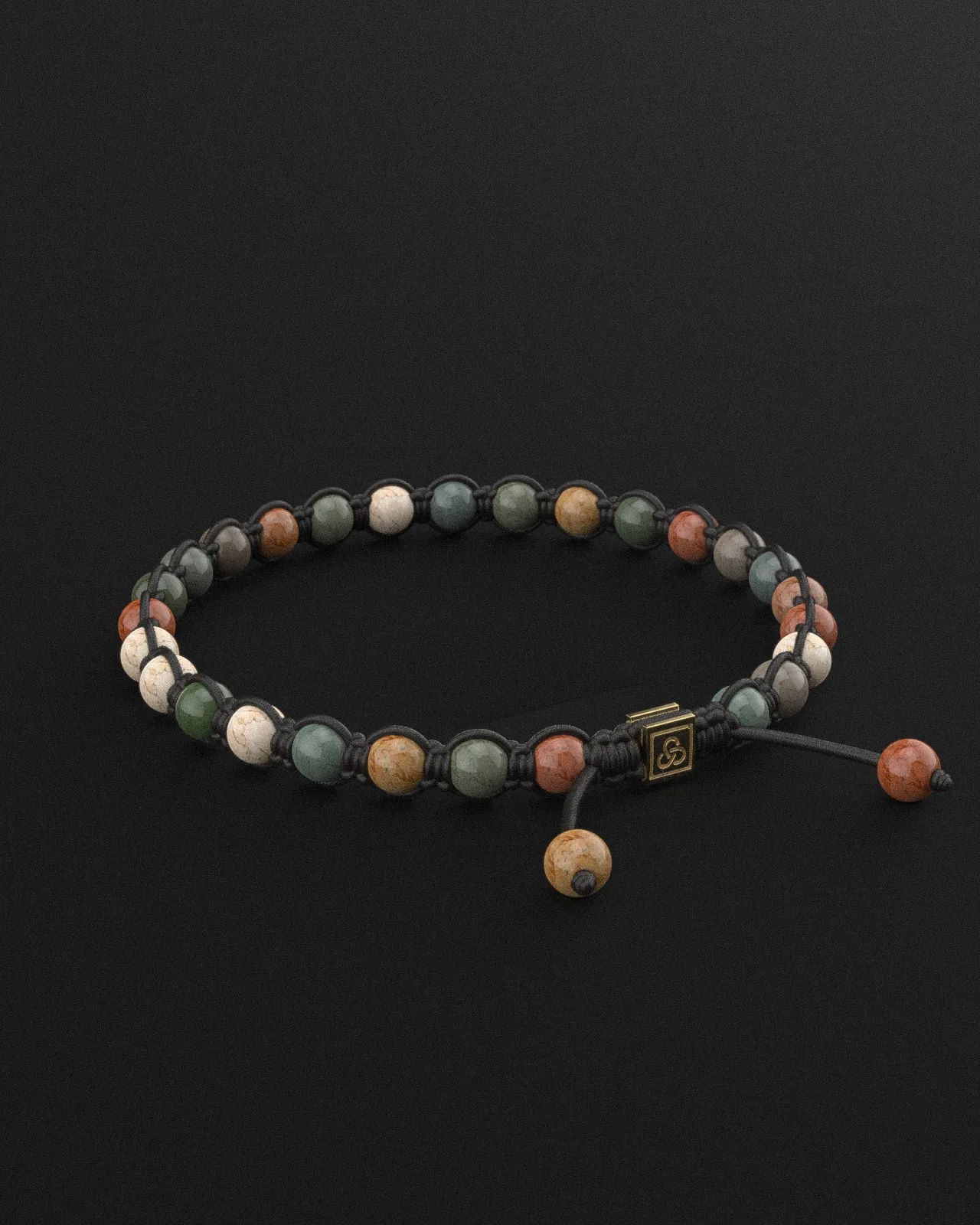 Indian Agate Bracelet 6mm | Knot