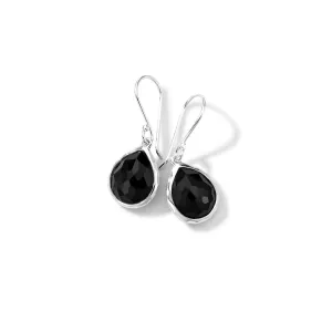 Ippolita Sterling Rock Candy Mini Teardrop Earrings in Black Onyx