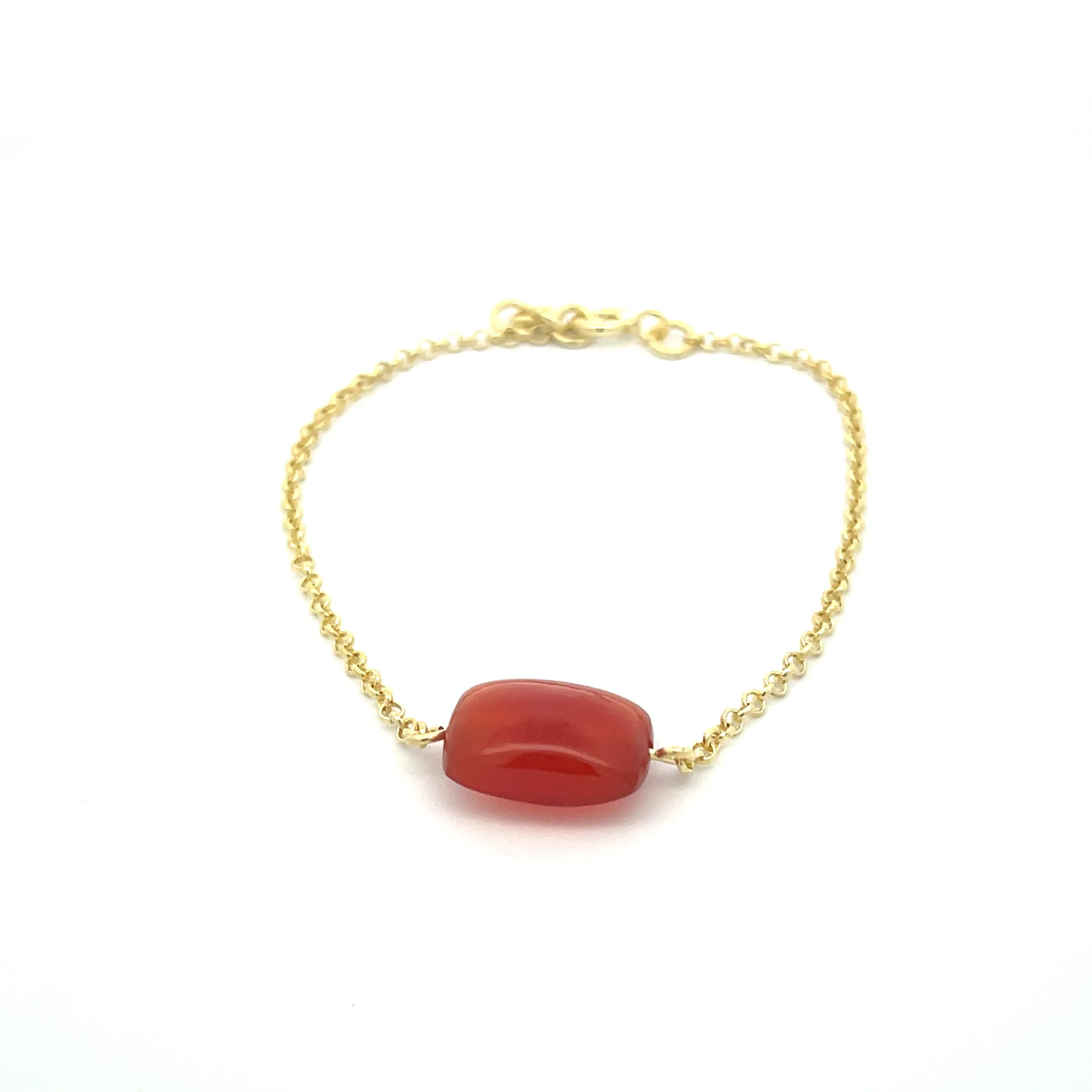 Joy Carnelian Bracelet, Gold Vermeil