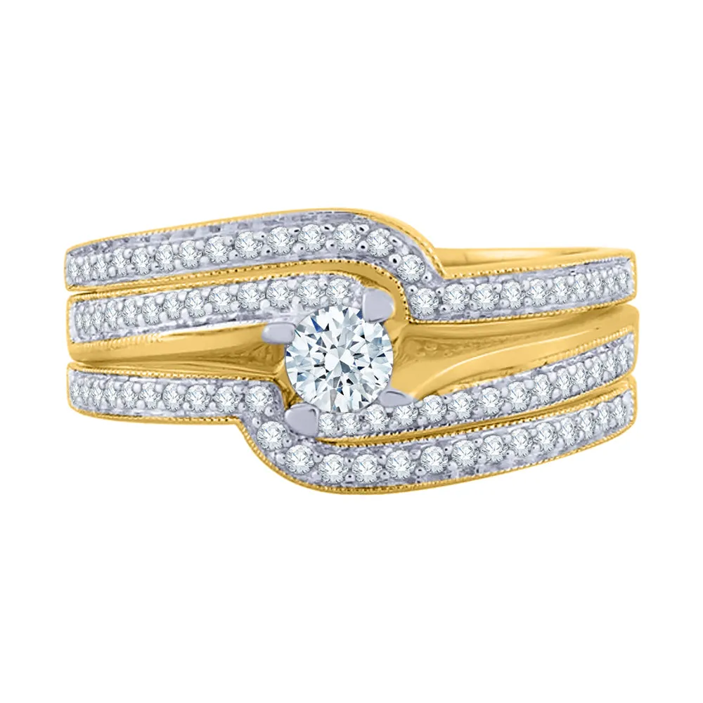 KATARINA 1/3 cttw Lab Grown Diamond Bridal Ring in 14K Gold