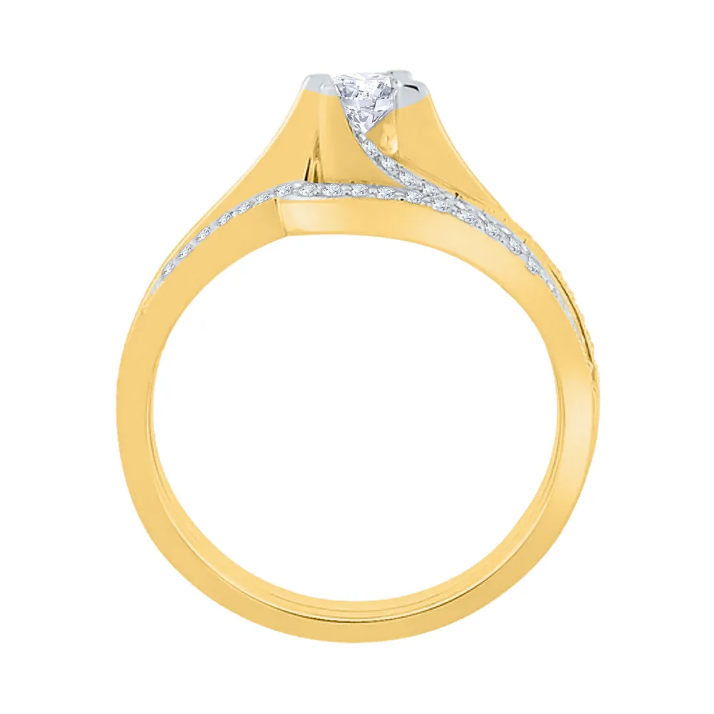 KATARINA 1/3 cttw Lab Grown Diamond Bridal Ring in 14K Gold