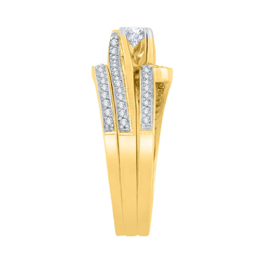 KATARINA 1/3 cttw Lab Grown Diamond Bridal Ring in 14K Gold