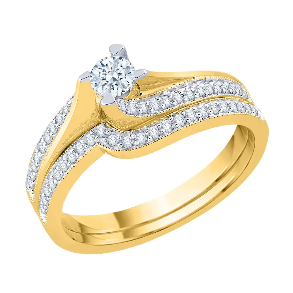 KATARINA 1/3 cttw Lab Grown Diamond Bridal Ring in 14K Gold