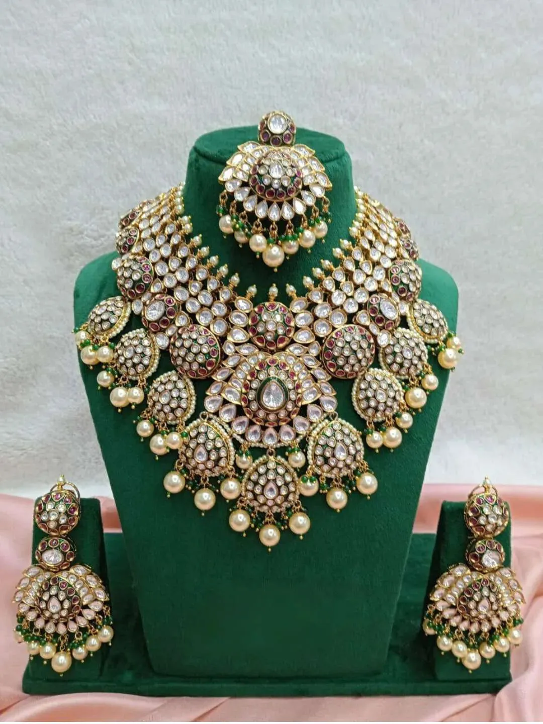 Kundan Polki Heavy Bridal Choker Necklace