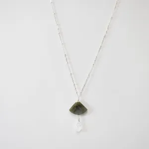 Labradorite and Moonstone Kite Necklace