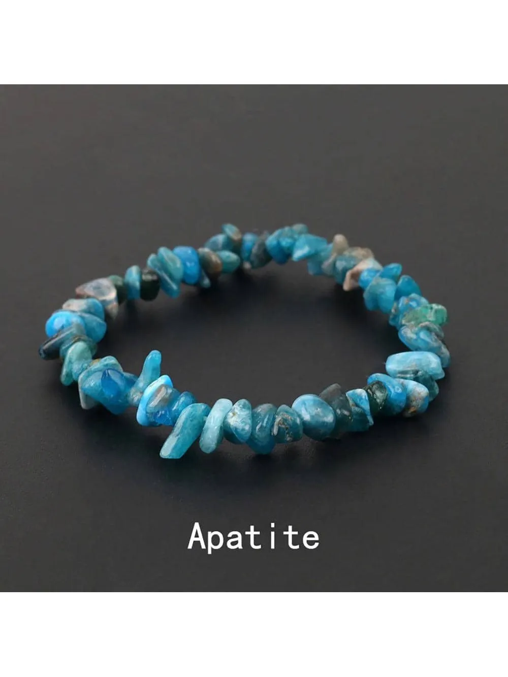 Labradorite Irregular Natural Gemstone Bracelet Stretch Chip Beads Bracelets