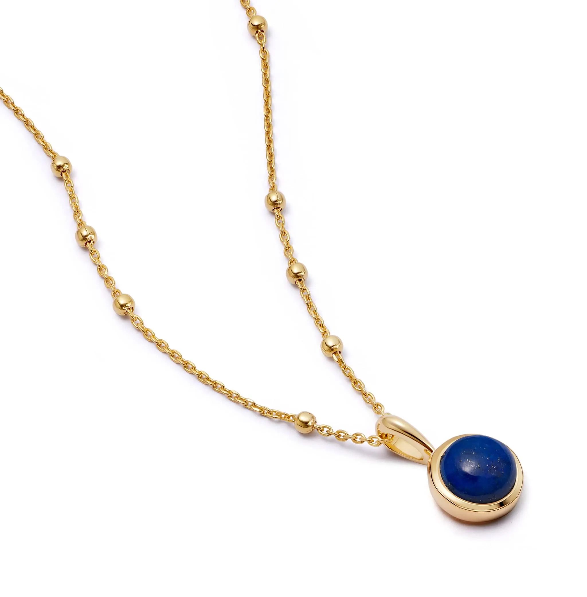 Lapis Healing Stone Necklace 18ct Gold Plate