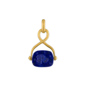 Lapis Intaglio Unda Spinning Pendant