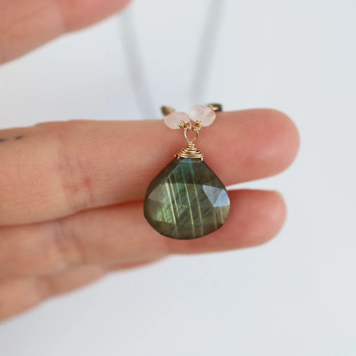 Large Labradorite Drop Necklace