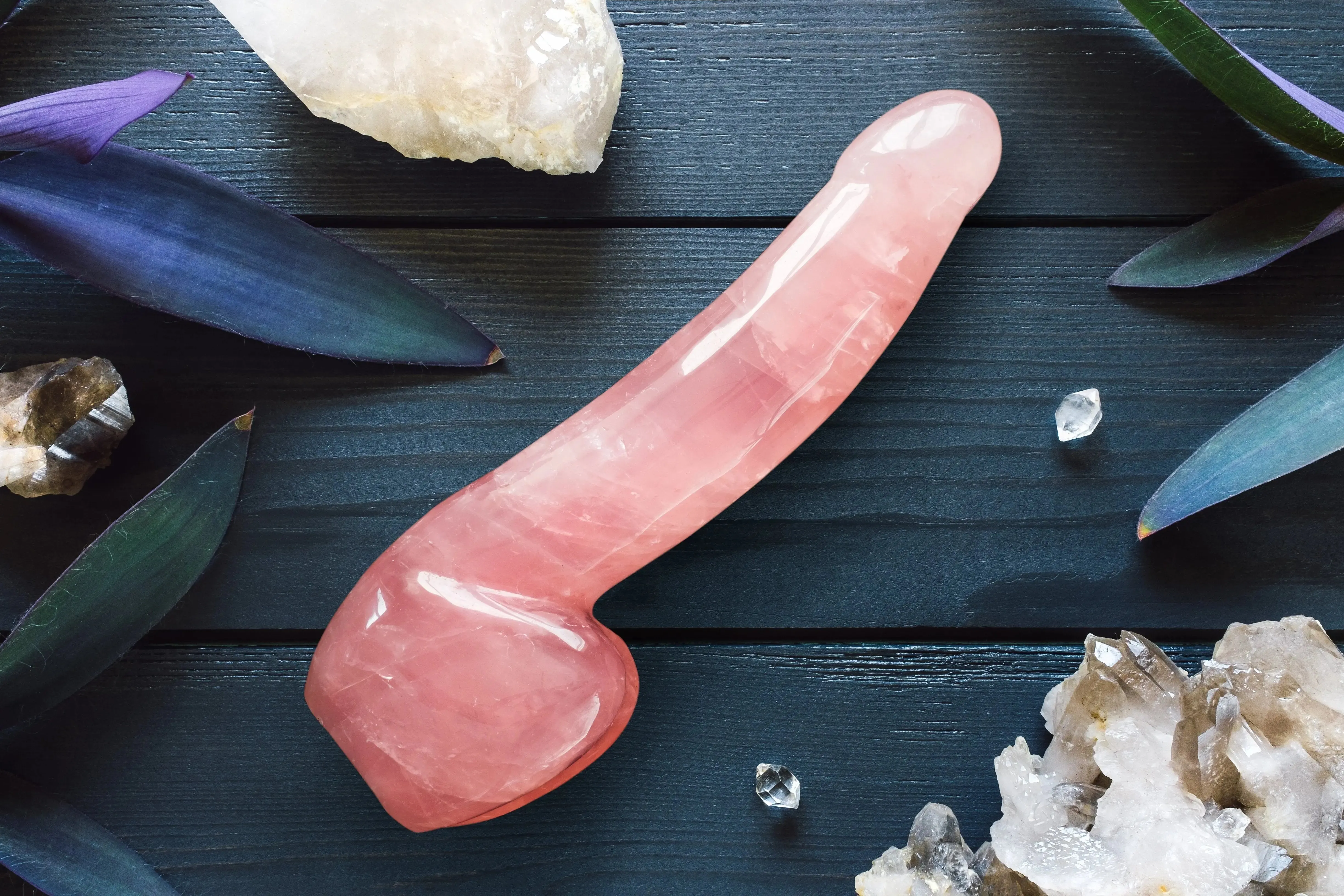 Large Rose Quartz Dildo